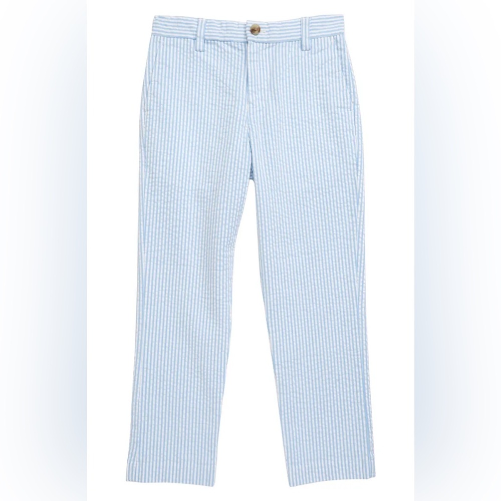 Boys Vineyard Vines Blue and White Striped Seersucker Pants